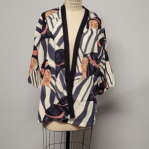 Irene Klar vintage, hand-painted silk kimono. One size